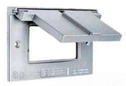 Product image for Wall plate weatherproof 1G zinc die cast IP44