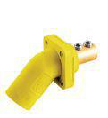 Product image for HUB HBLMRAY INLET 1POLE 300/400A ANGLED SCREW YELLOW