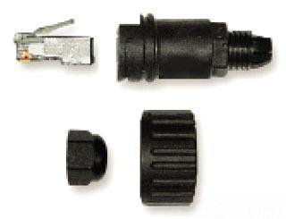 Product image for Connector field attachable ethernet RJ45 threaded