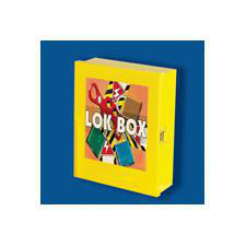 Product image for Lock box wall mount metal yellow medium 11x8in
