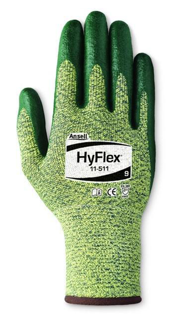 Ansell Cut Resistant Gloves,Green/Black,Sz 9,PR 80-813