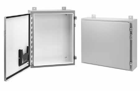 Product image for Enclosure wall mount steel grey 24x24x8" NEMA 12