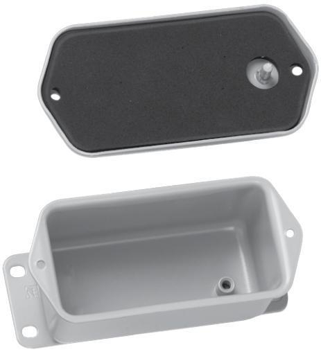 Product image for Junction box screw cover grey 4x2x2" NEMA 4