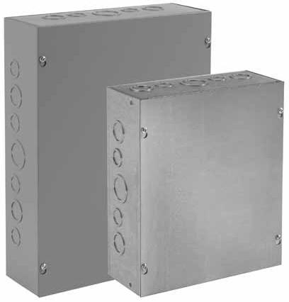NVENT_HOFFMAN ASE6X6X4 BOX D 6X6X4 GREY PULL SCREW COVER TYPE1 WITH KO'S