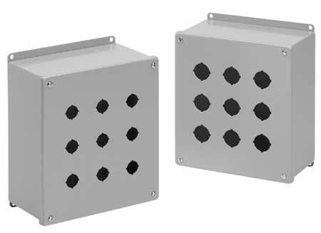 Product image for Enclosure pushbutton steel grey N12 8x4x4.75in