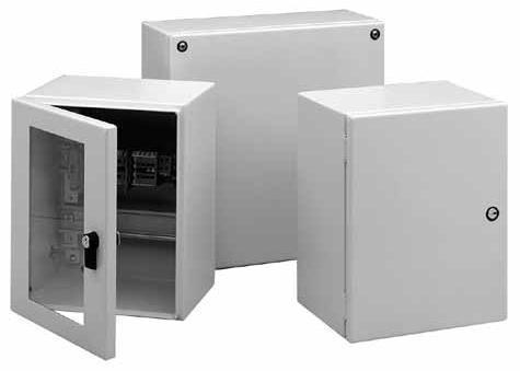 Product image for Enclosure wall mount steel grey 11.81x9.84x5.91"