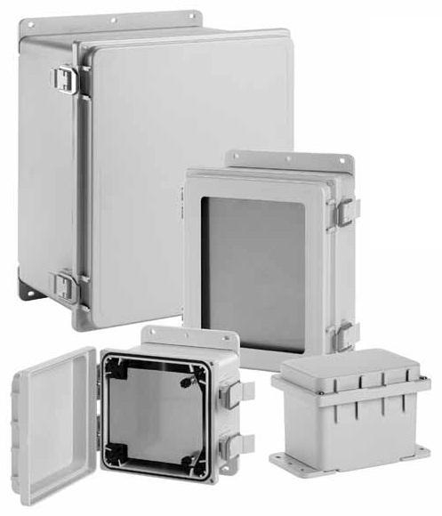 Product image for Enclosure window polyester light-grey 12.08x10.09x6.38"