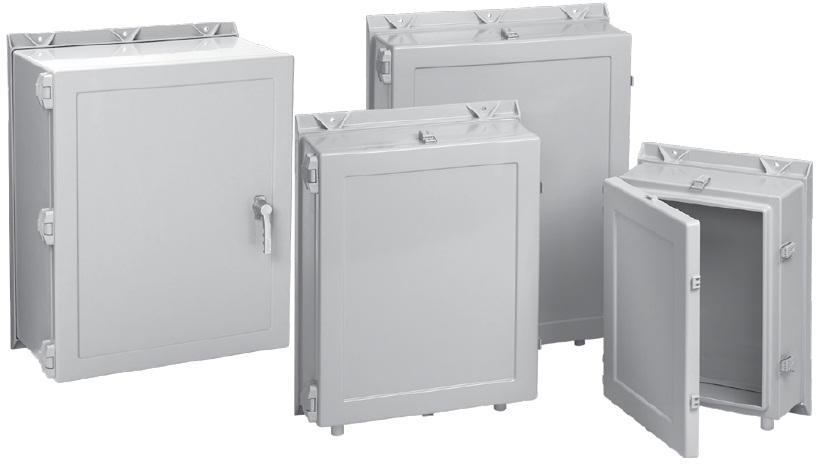 Product image for Enclosure fiberglass 3-point latch grey 24.19x24.19x12"