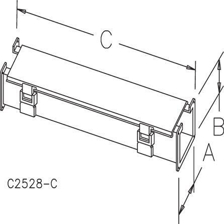 Product image for Straight section lay-in wireway 8x8x6"