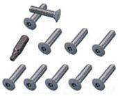 Product image for Screw tamperproof clear plated 18/pk