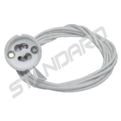 Product image for Socket halogen 1000W GU10 250V w/wire gauge