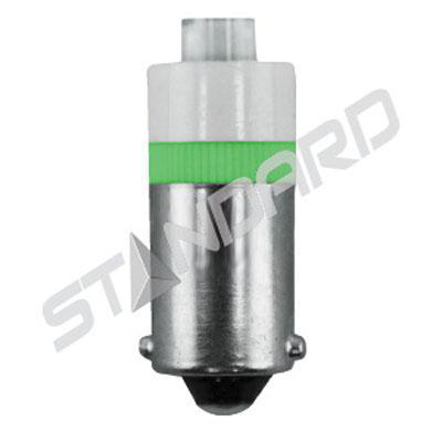 Product image for Lamp miniature LED T3-1/4 0.5W BA9s 6V green