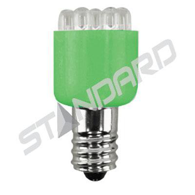 Product image for Lamp miniature LED S6 1.8W E12 24-28V green