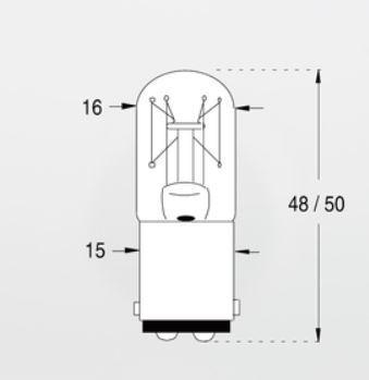 Product image for Lamp miniature INC T5 0.7W BA15d 110/140V clear