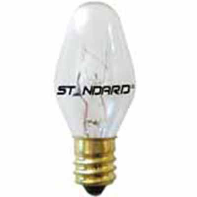 Product image for Lamp miniature INC C7 7W E12 125V 0.056A clear