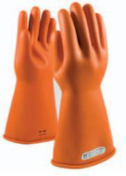 Product image for Glove NOVAX rubber class-1 orange 14" SZ10