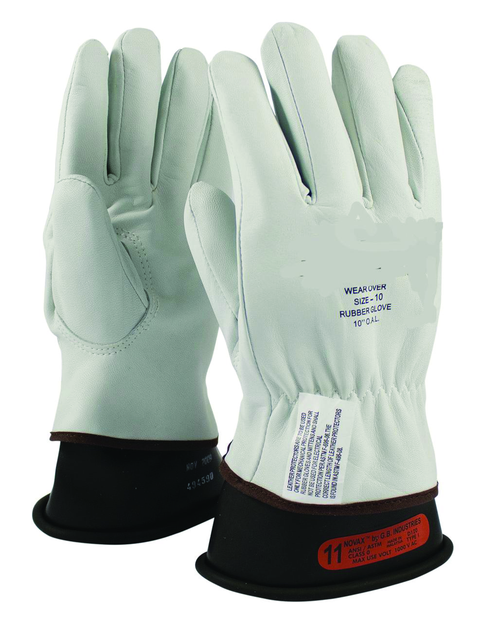 Product image for PMM_INTERNATIONAL LVL9 GLOVES LOW VOLTAGE LEATHER OUTER FOR CLASS 00 & 0 GLOVES SIZE 9