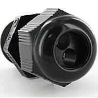 Product image for DOME CONN 1/2" NPT (PG13.5) PA, BLK MULTI HOLE GLAND 2X6MM