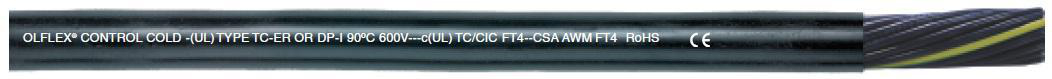 Product image for Cable tray cold temperature/flexible 12conductor 18-AWG black