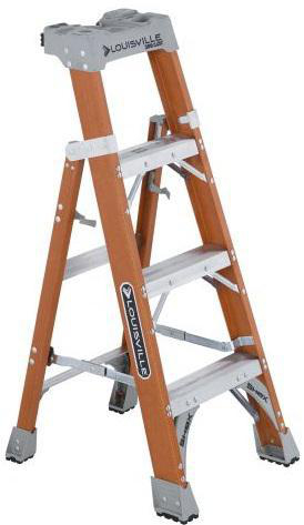 Product image for Ladder step straight 2-in-1 fibreglass 300lbs 4'