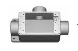 Product image for Conduit outlet box shallow 1gang malleable iron 3/4"