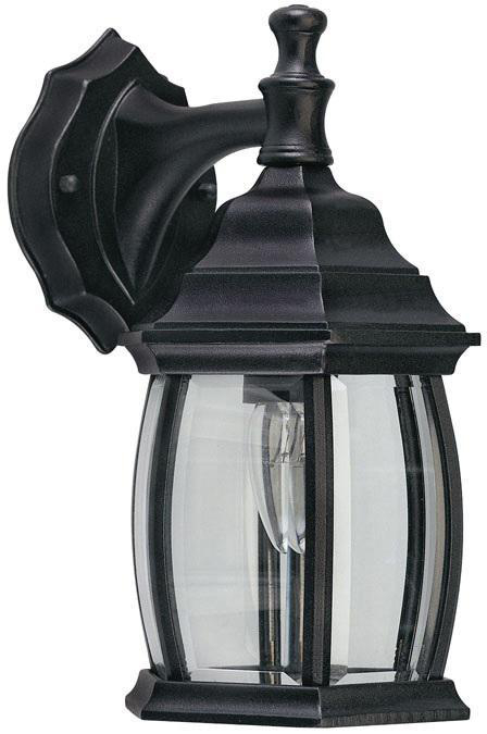 Product image for Light outdoor wall 1x100W clear glass black 6-1/4x12-1/2"