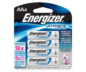 EVEREADY L91SBP-4 E301311200 BATTERY AA LITHIUM 1.5V 4PC/PKG