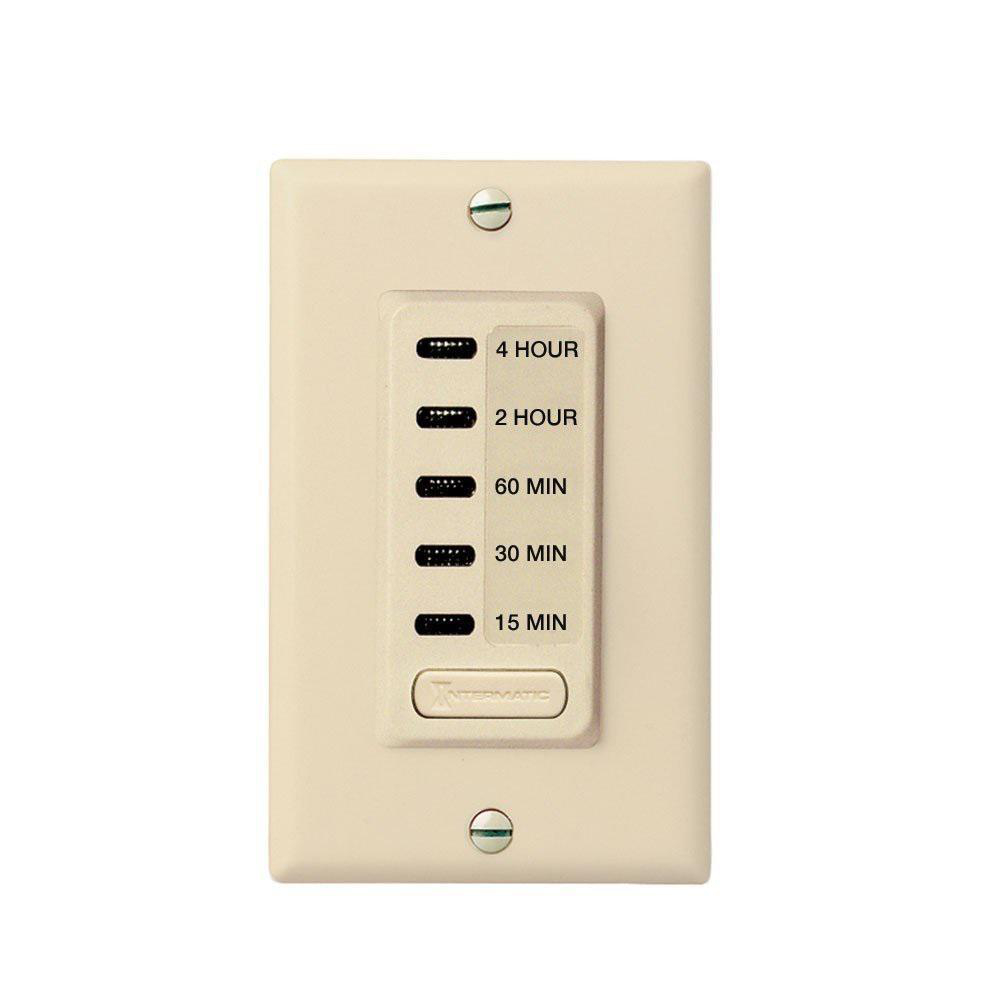 Product image for Timer in-wall 15/30/60min 2/4hr 120V 1800W ivory