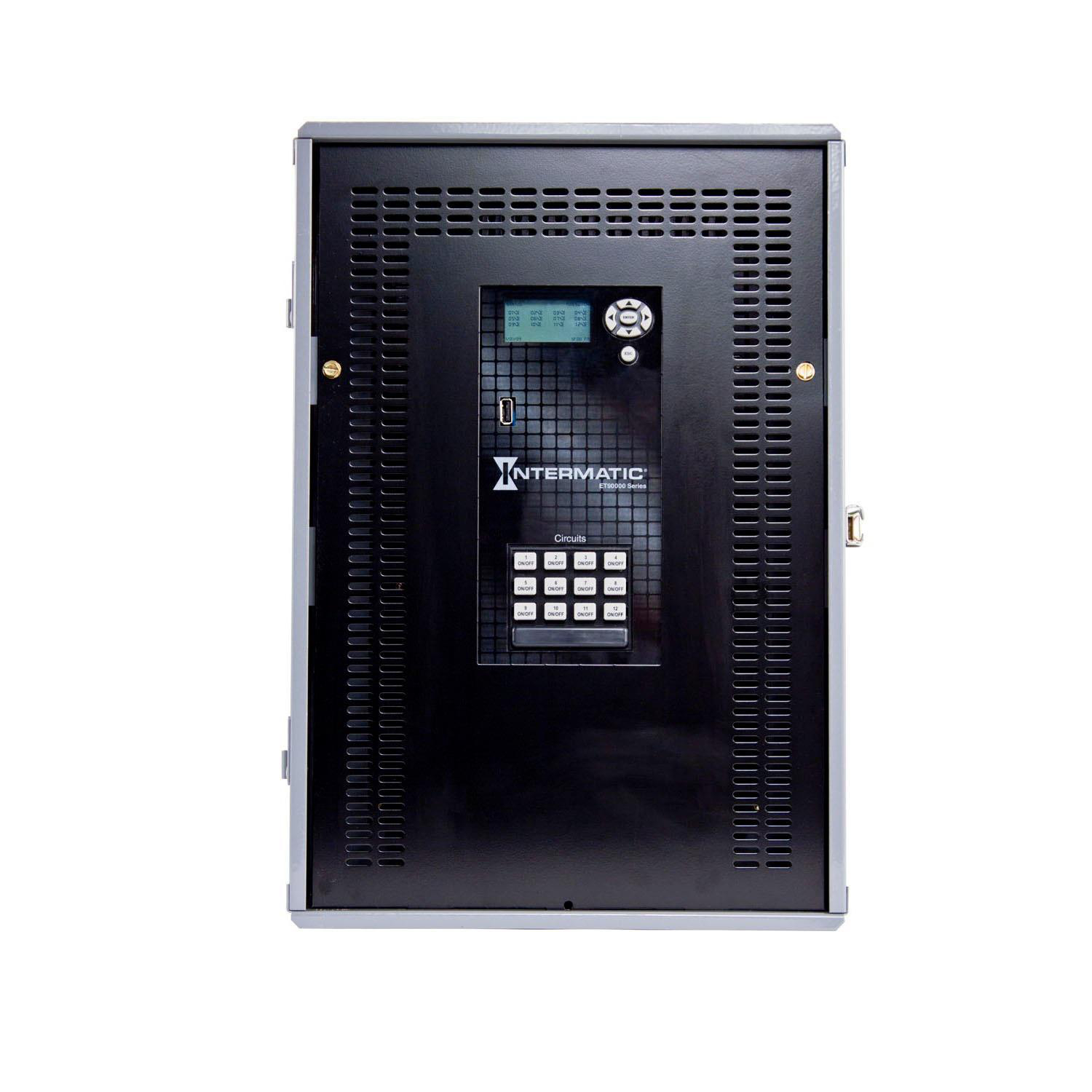 Product image for INTERMATIC ET91215CR TIMER ASTRONOMICAL 365DAY 12CIRCUIT 120-277VAC 50/60HZ 12-SPDT/6-DPDT OUTDOOR METAL ENCLOSURE