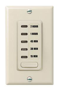 Product image for Timer in-wall 15/30/45/60/120min light almond