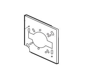 Product image for Flush mounting plate for MB series bells red