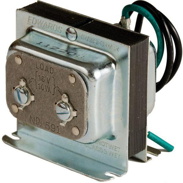 Product image for EDWARDS 591 TRANSFORMER CLASS2 120VAC 16V 10VA FOR CHIMES BELLS