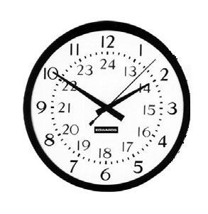 Product image for Surface analog clock 12in 24Hour 2 style gray