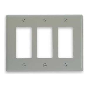 Product image for Annunciator trim plate 3-gang white