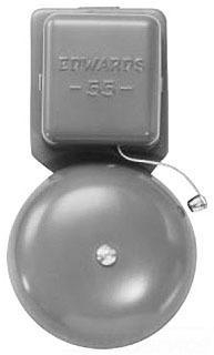 Product image for Bell vibrating 24VAC 0.20A 68dB 4in gongs grey
