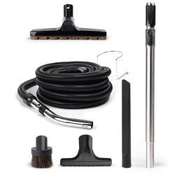 BROAN BNAK1 KIT STANDARD TOOL KIT COMES WITH HARD FLOOR BRUSH 30FT CRUSHPROOF HOSE STEEL TELESCOPIC WAND LONG CREVICE UPHOLSTERY TOOL DUSTING BRUSH METAL HOSE HANGER