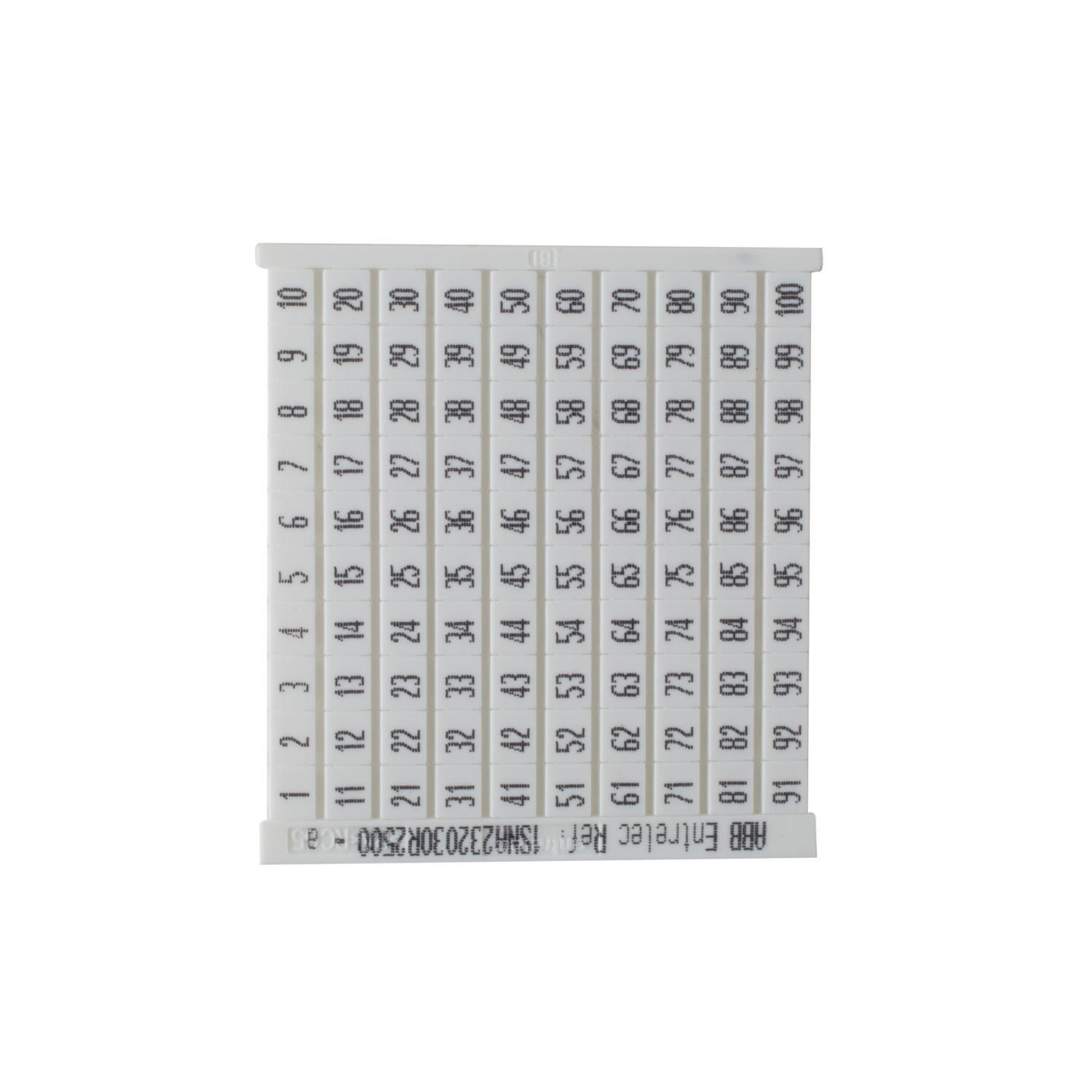Product image for RC65 MARKER HORZ 1-100