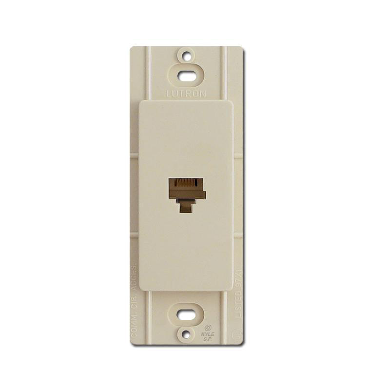 Product image for Telephone jack single 6-conductor RJ11 desert stone gloss