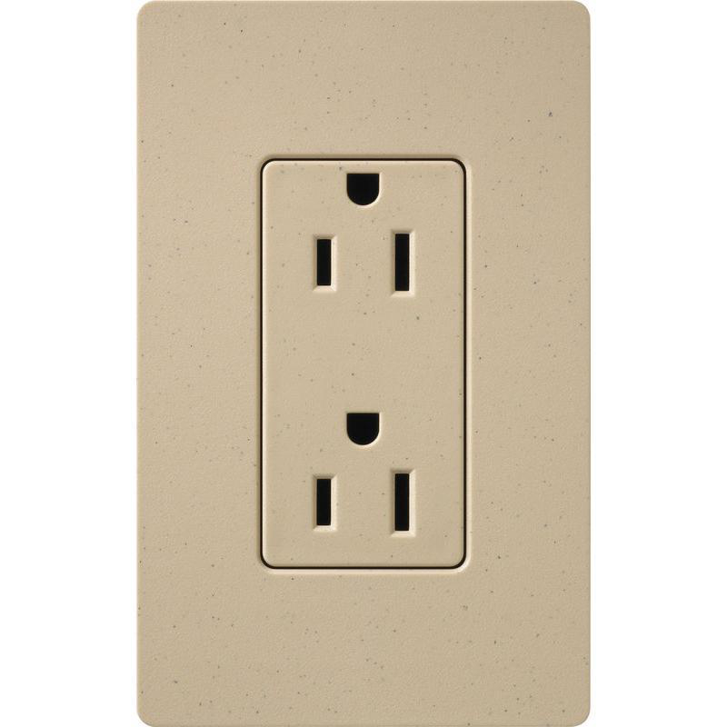 Product image for Receptacle 15A 125V desert stone gloss