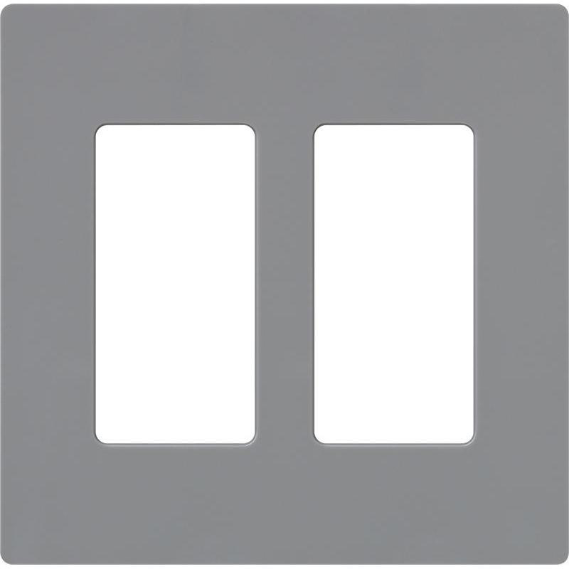 Product image for Wallplate 2 gang gray 4.75x4.69x0.30"