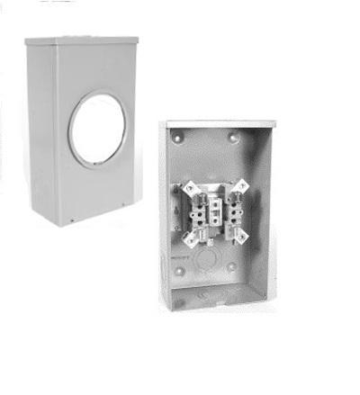 Product image for HYDEL EK400ROBC ENCLOSURE OVERSIZED FOR 200A METER SOCKET OH/UG 4-JAW WITH 3" KO ON BOTTOM