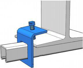 Product image for Clamp beam electro-plated zinc 1-3/4x3-1/2"