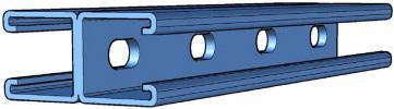 Product image for Channel strut slotted pre-galvanized 120"