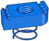 Product image for Nut clamp short spring steel 3/8"-16TPI