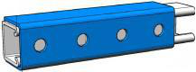 Product image for Plate splice 4-hole 11gauge hot dip galvanized 1-5/8"