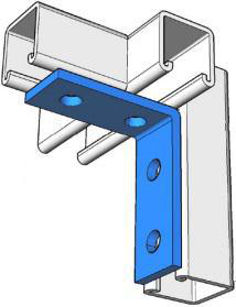 Product image for Angle 4-hole hot dip galvanized 3-1/2x4-1/8"