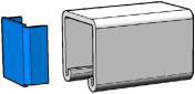 Product image for End cap electro-plated zinc for S2/S3/S4-channels