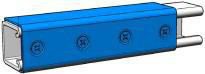 Product image for Plate splice 4-hole 16gauge electro-plated zinc 1-5/8"