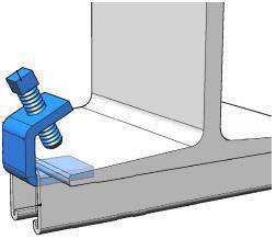 Product image for Clamp beam hot dip galvanized 1-1/4x1"