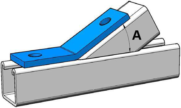 Product image for Angle open 2-hole hot-dip galvanized 45..